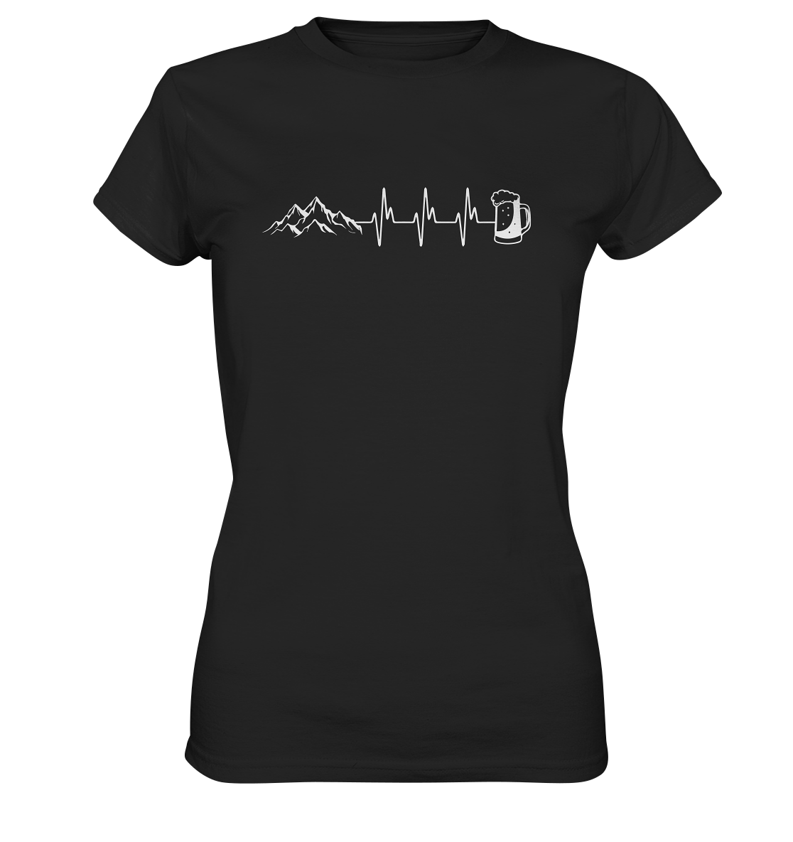 Battito Montagna & Birra - T-shirt Donna in Cotone Biologico