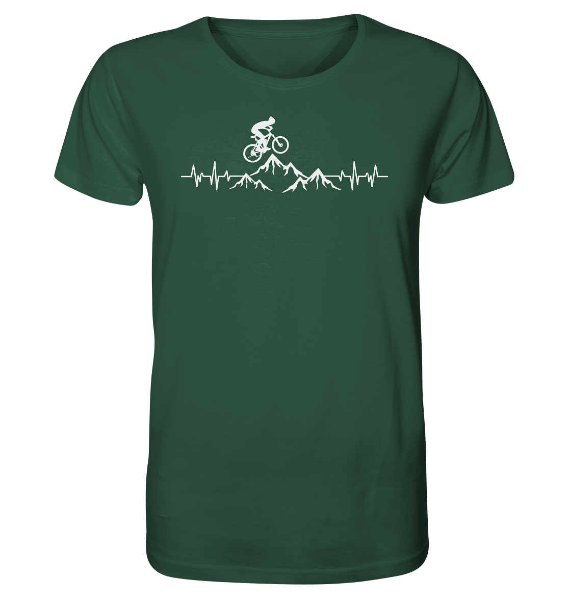 Battito montagna in bici - T-shirt Uomo in Cotone Biologico