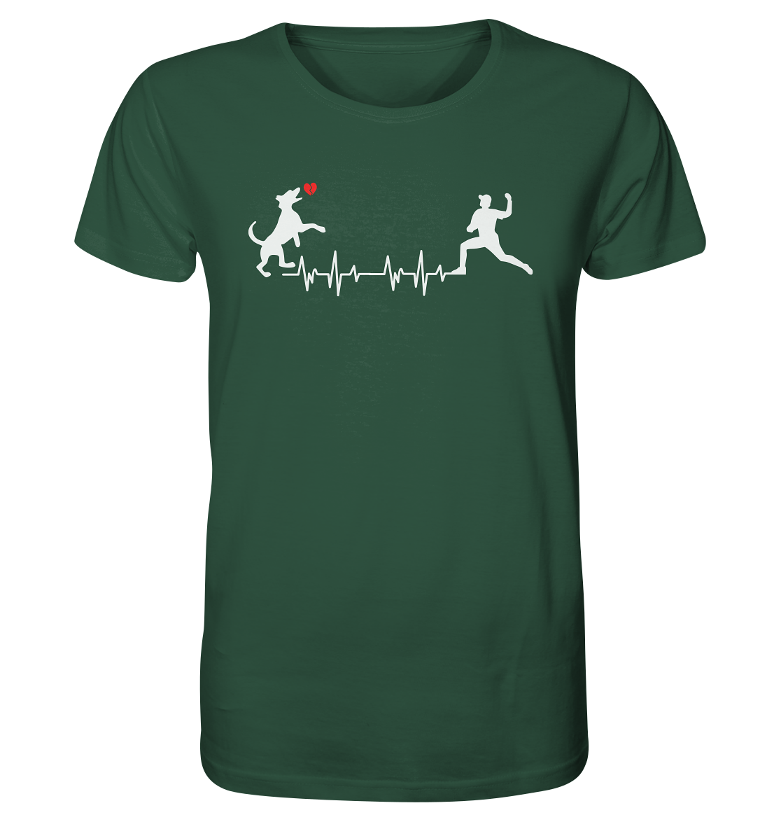 Cane & Battito Cuore - T-shirt Uomo in Cotone Biologico
