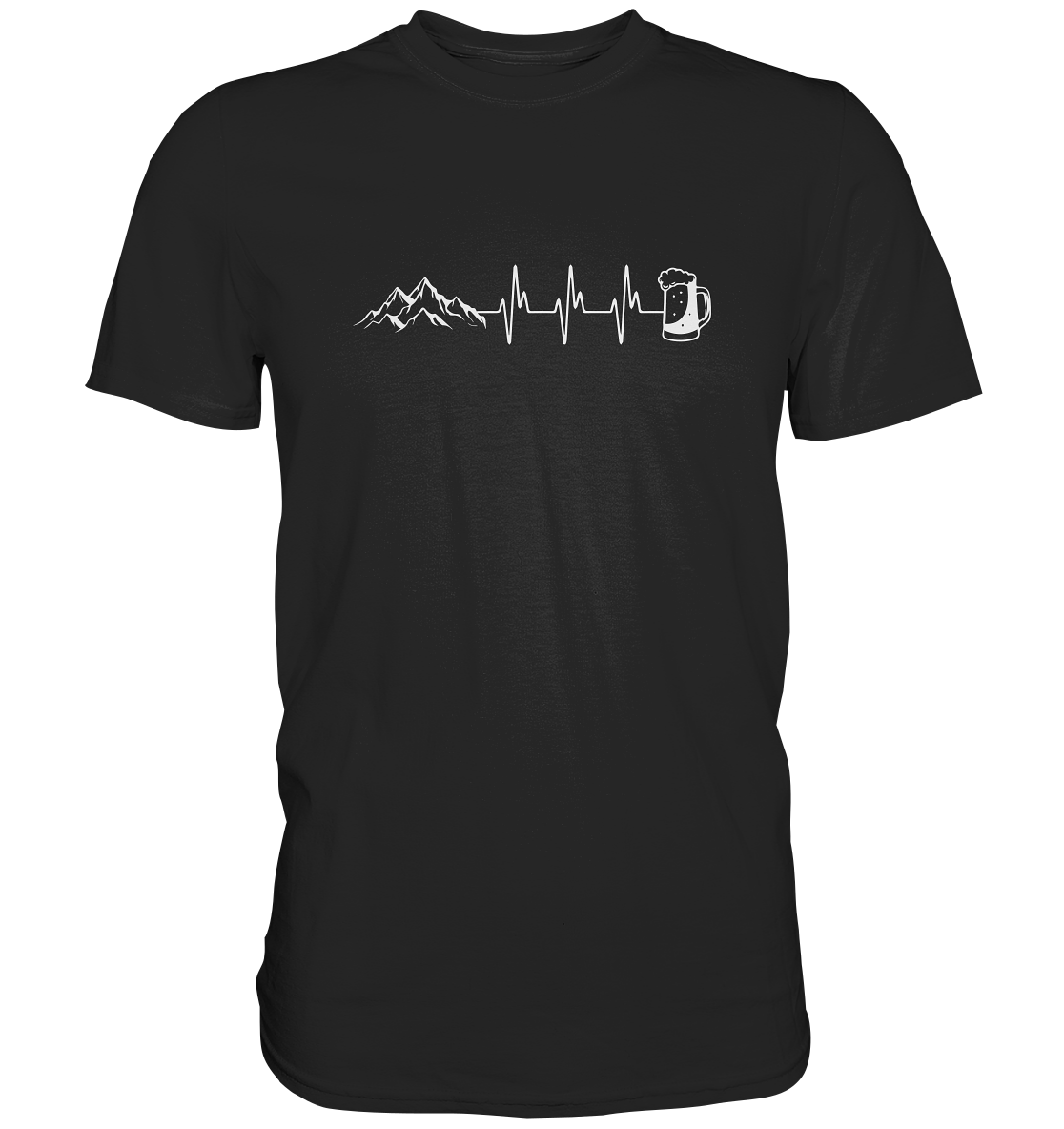Battito montagna e birra - T-shirt Uomo in Cotone Biologico