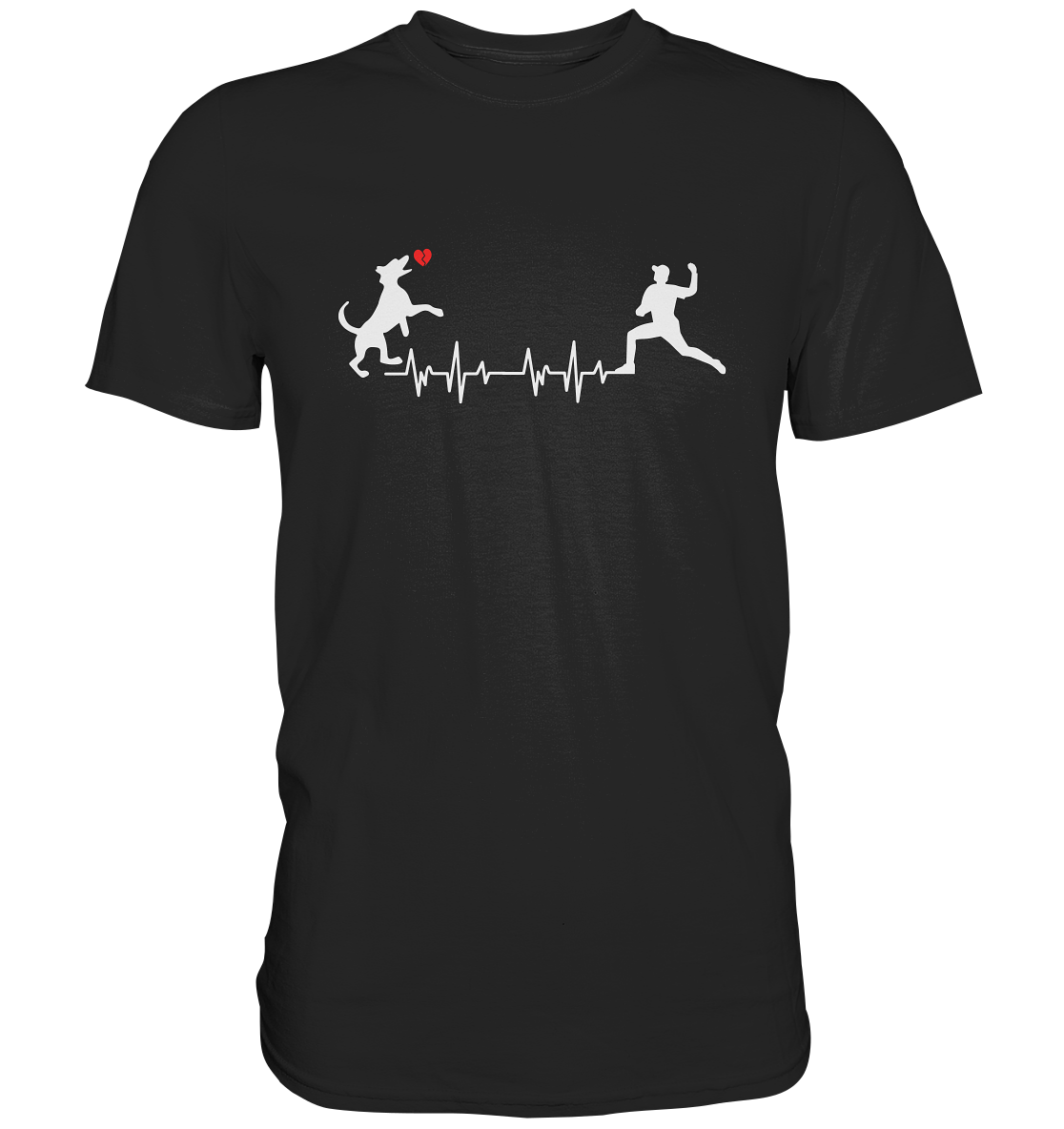 Battito con cane - T-shirt Uomo in Cotone Biologico