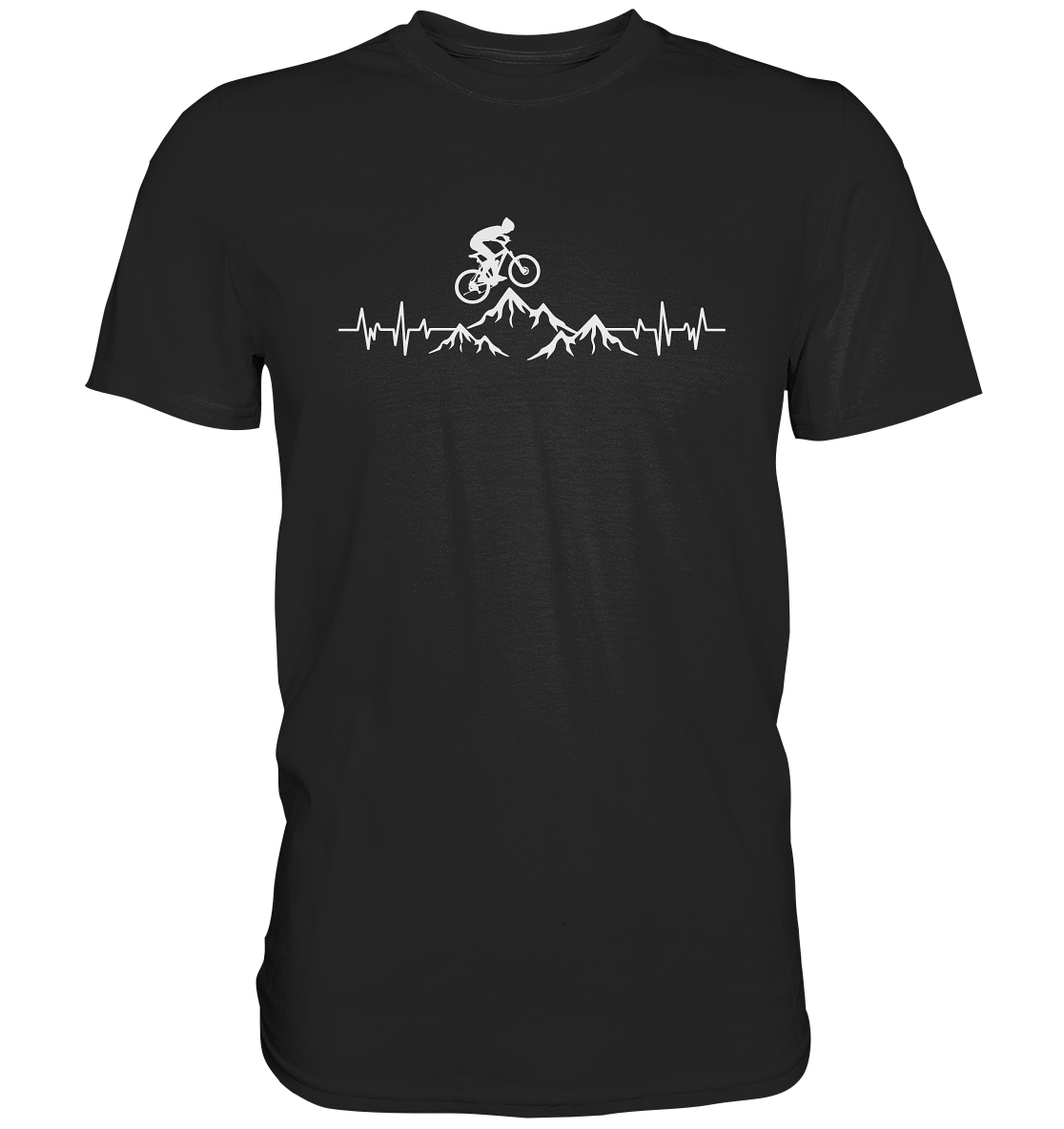 Battito della montagna in bici - T-shirt Uomo in Cotone Biologico