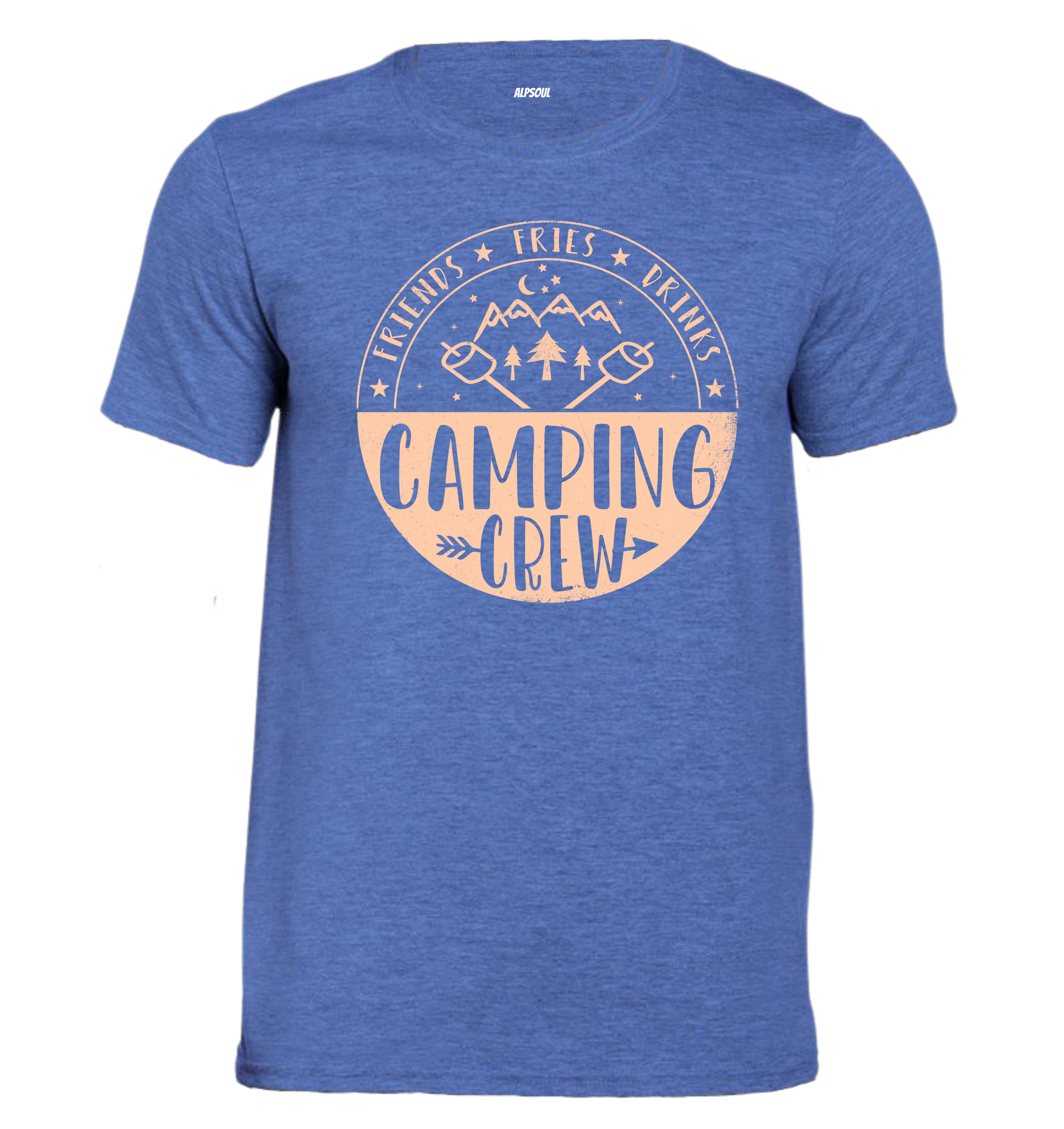 Camping Crew - T-shirt Uomo in Cotone Biologico
