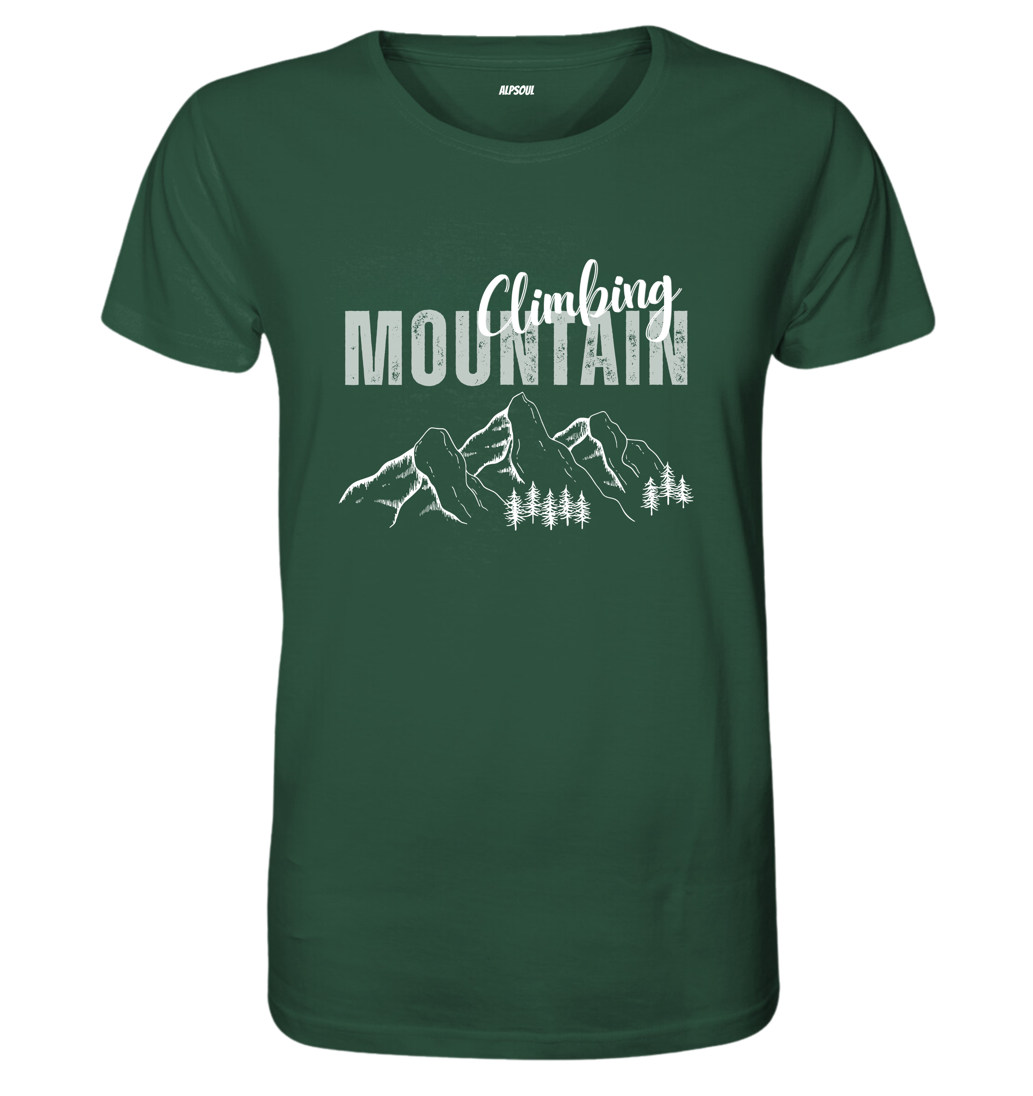 Climbing Mountain - T-shirt Uomo in Cotone Biologico
