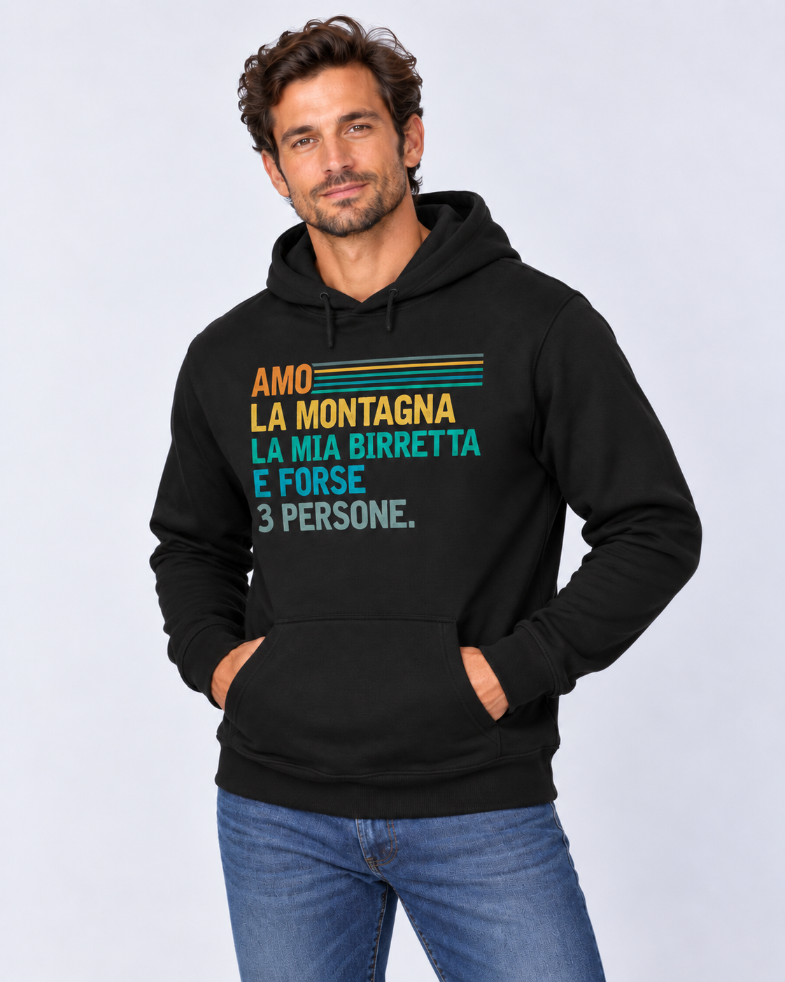 Amo la montagna e la mia Birretta - Felpa Uomo