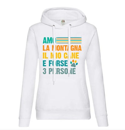 Ich liebe die Berge und meinen Hund mit Pfote – Damen-Hoodie
