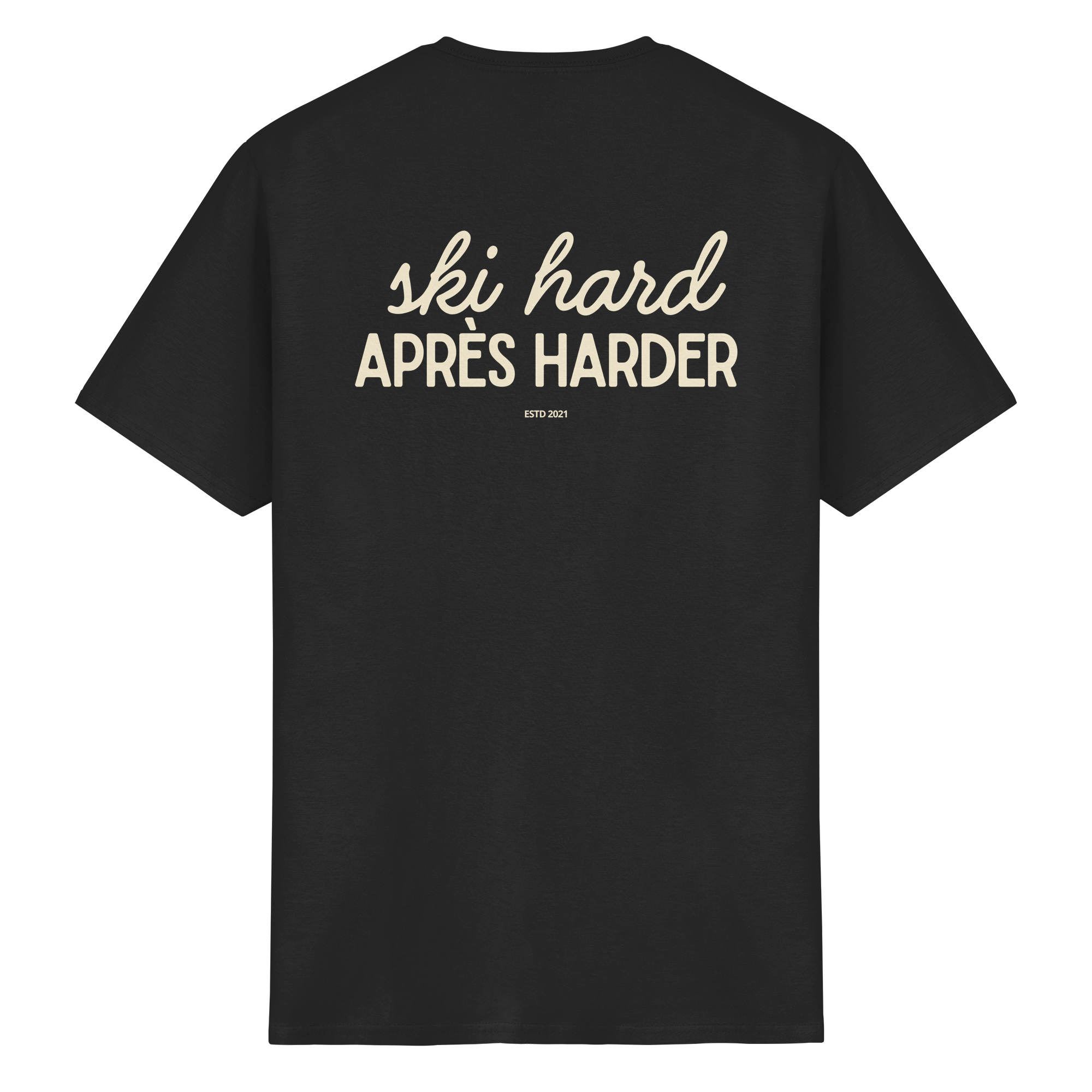 Ski hard après harder - T-shirt Uomo in Cotone Biologico