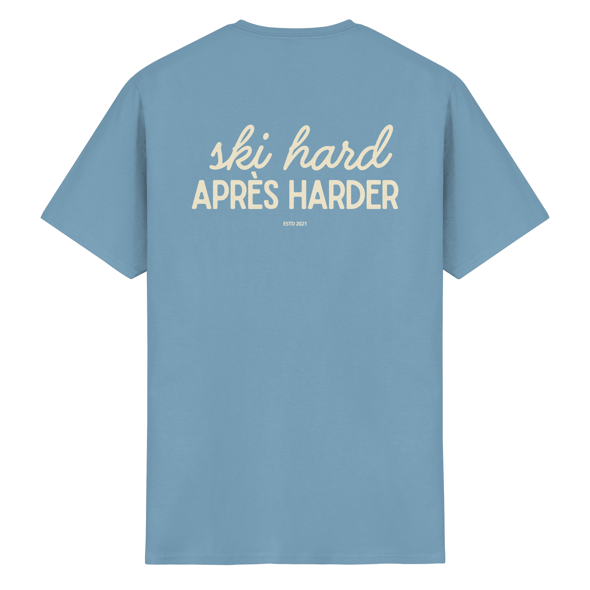 Ski hard après harder - T-shirt Uomo in Cotone Biologico