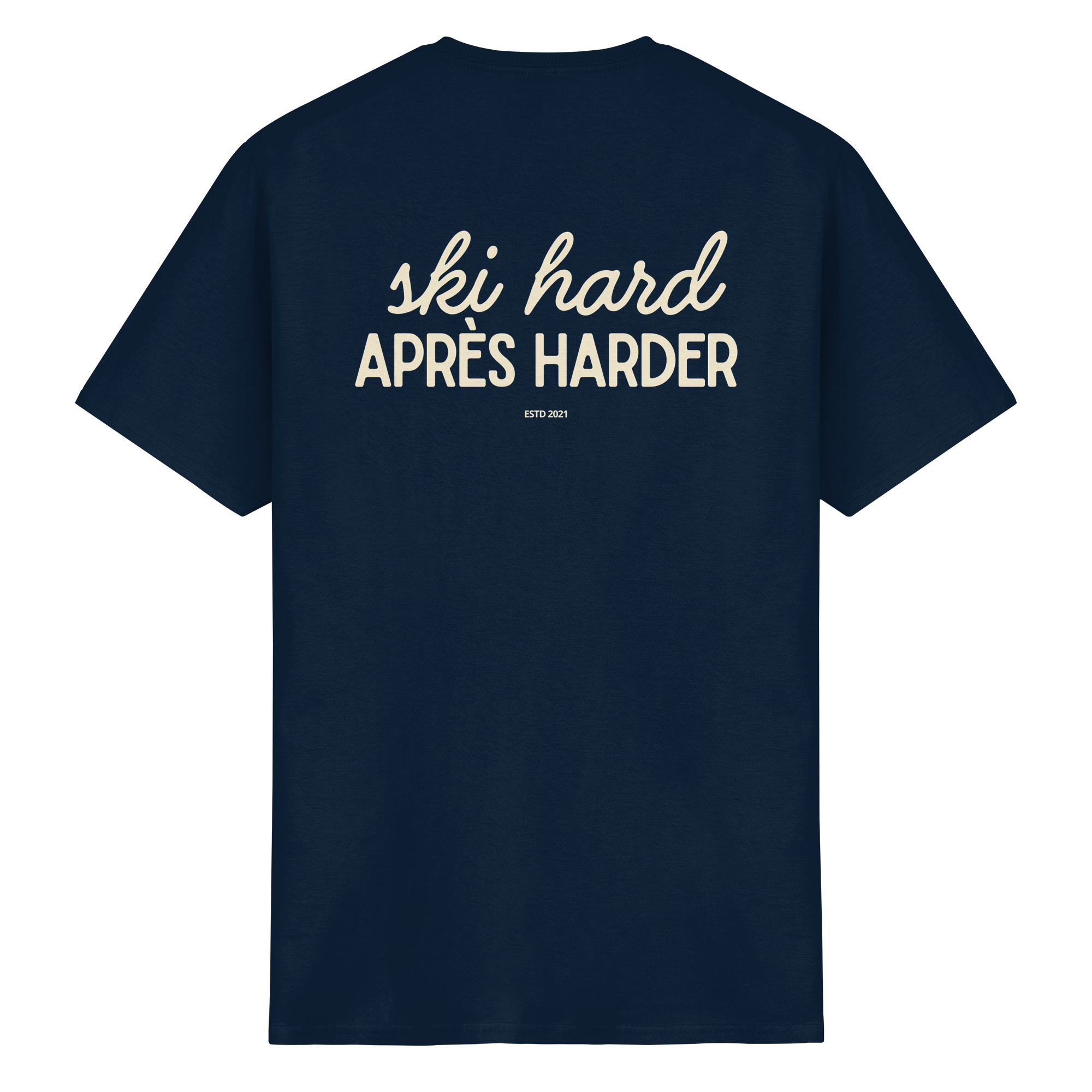 Ski hard après harder - T-shirt Uomo in Cotone Biologico