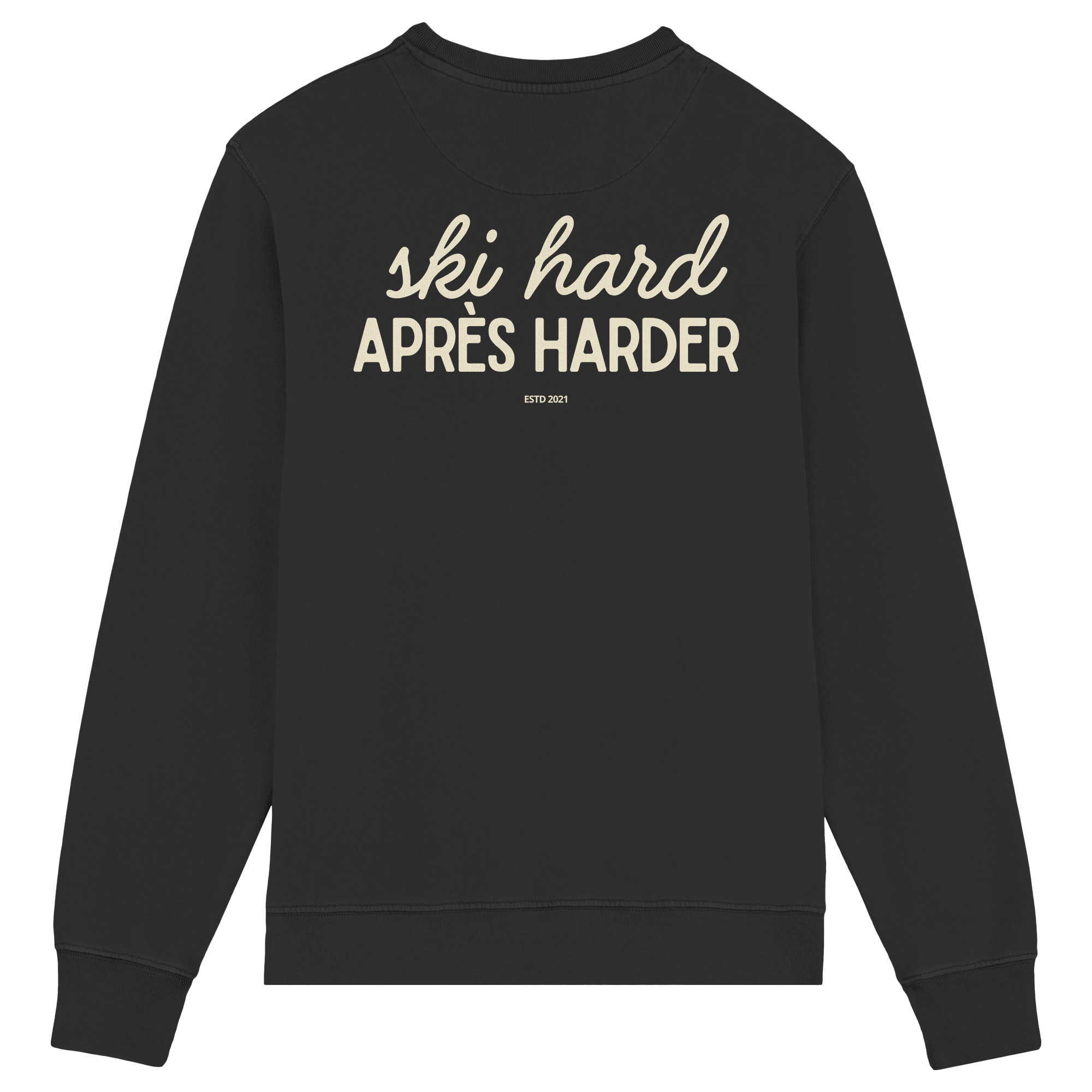 Ski hard après harder - Crewneck unisex in cottone biologico