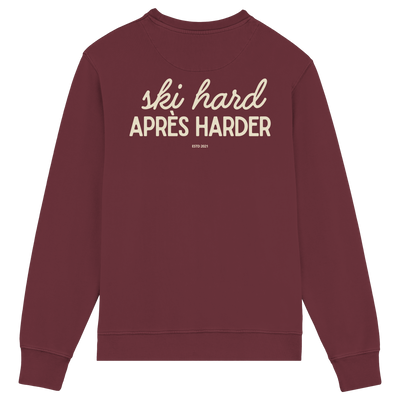Skifahren und Après-Ski noch härter – Unisex-Rundhalsausschnitt aus Bio-Baumwolle