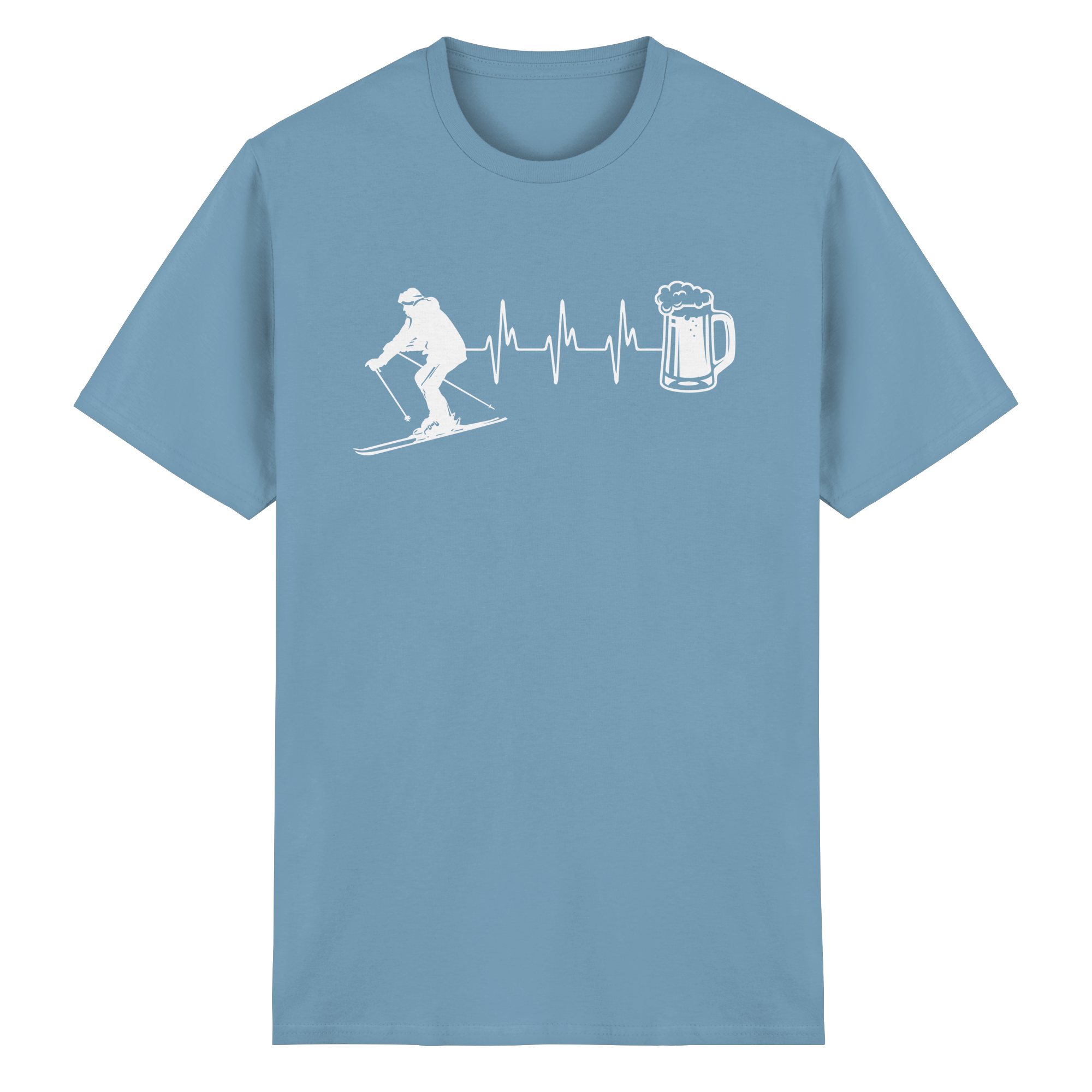 Battito sci e birra - T-Shirt unisex in cottone biologico