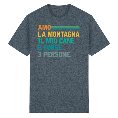 Amo la montagna e il mio cane - T-Shirt unisex in cottone biologico