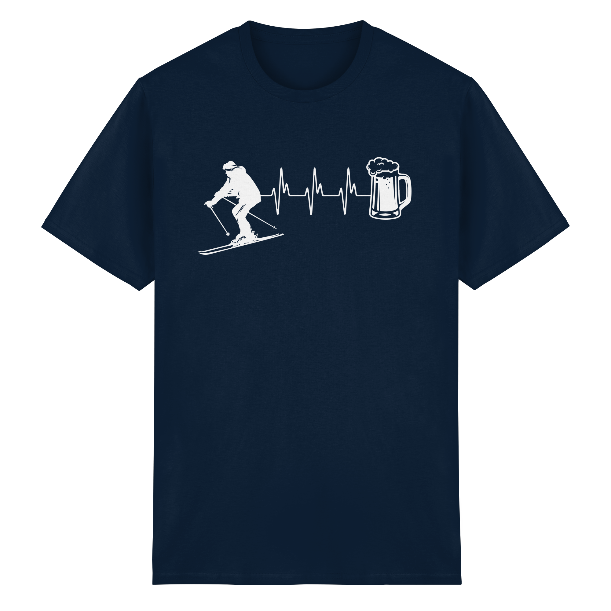 Battito sci e birra - T-Shirt unisex in cottone biologico