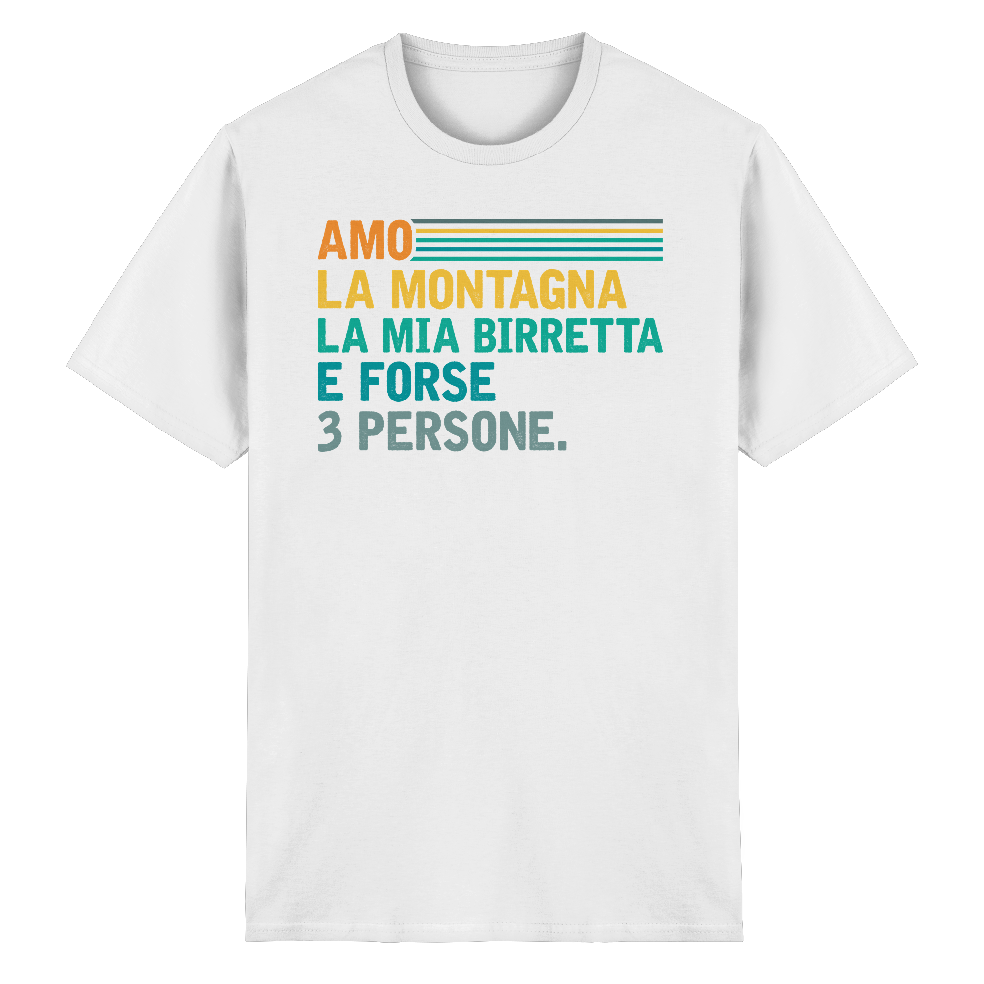 Amo la montagna e la mia Birretta - T-shirt unisex in cottone biologico