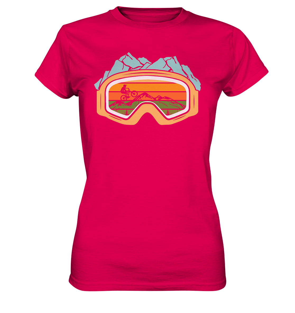 Cycling glasses with mountain - Women's Premium Organic T-Shirt