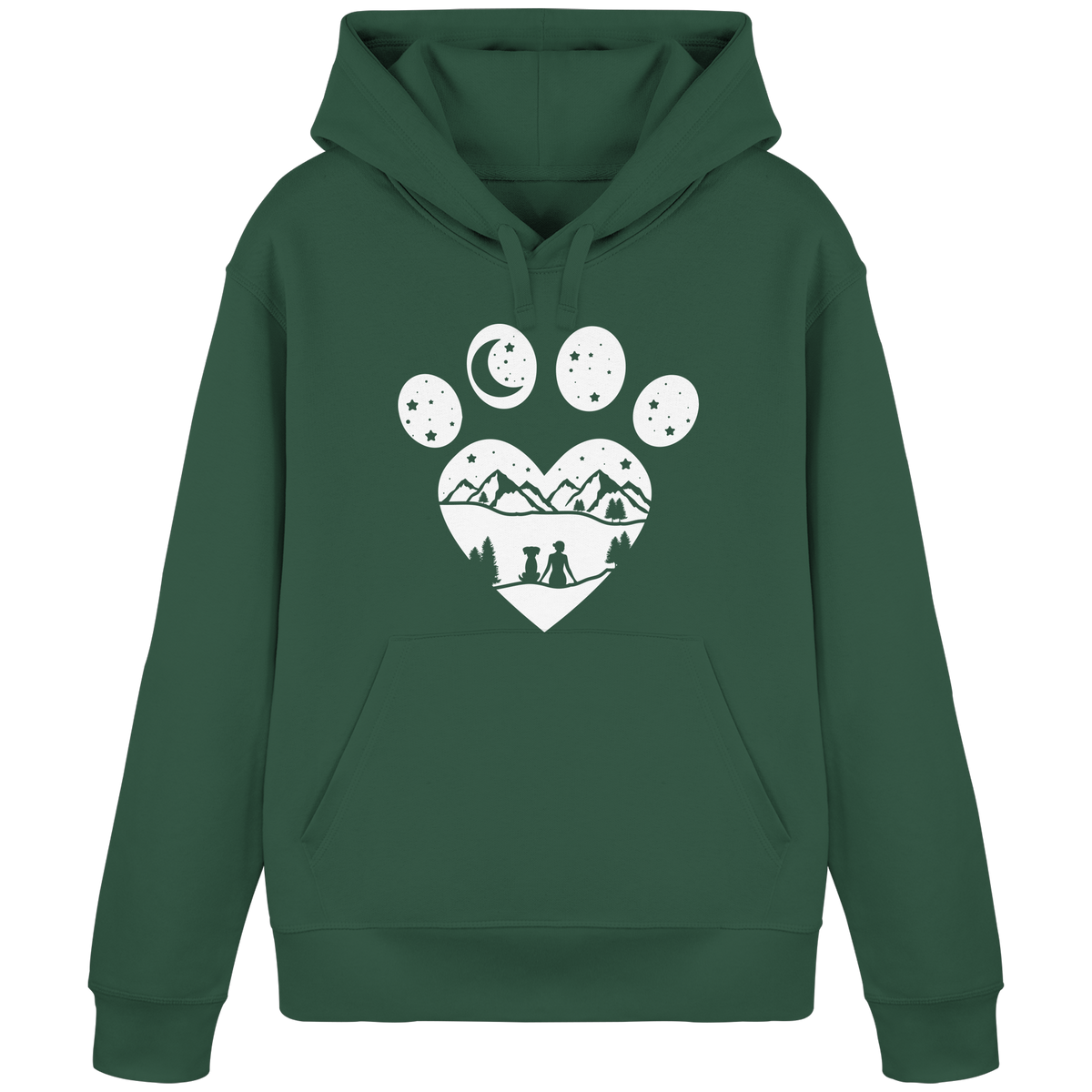Cuore con zampa di cane - Felpa unisex in cottone biologico