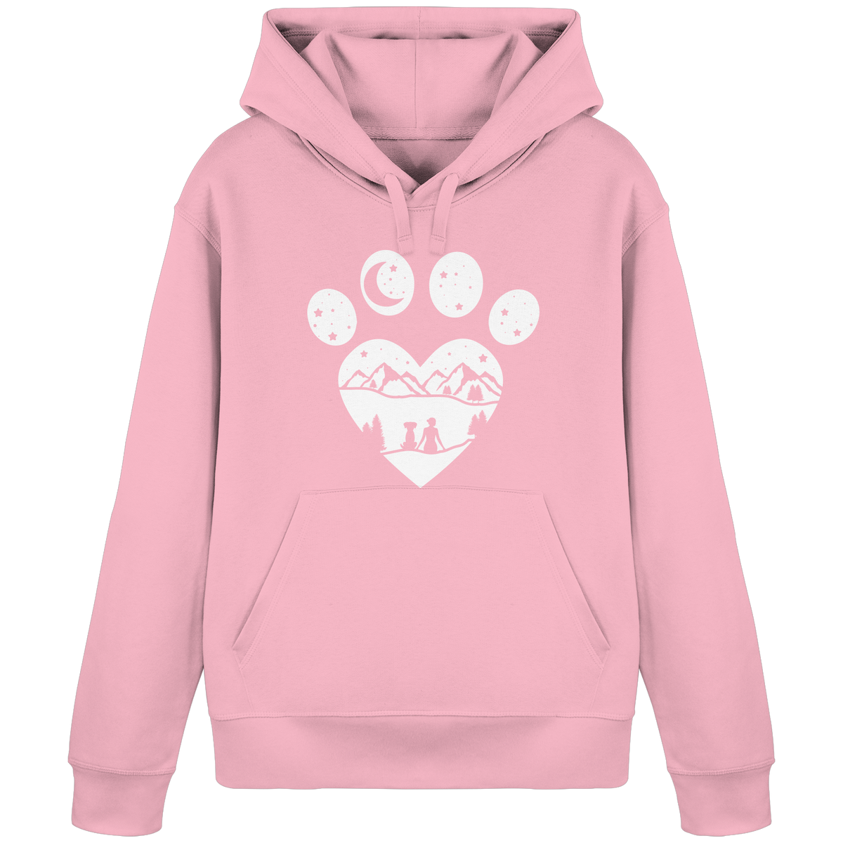 Cuore con zampa di cane - Felpa unisex in cottone biologico