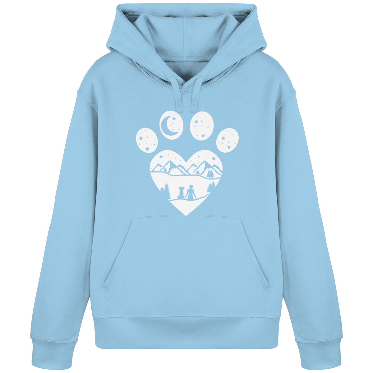 Cuore con zampa di cane - Felpa unisex in cottone biologico