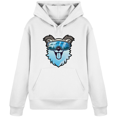 Hund mit Skibrille – Unisex-Sweatshirt aus Bio-Baumwolle