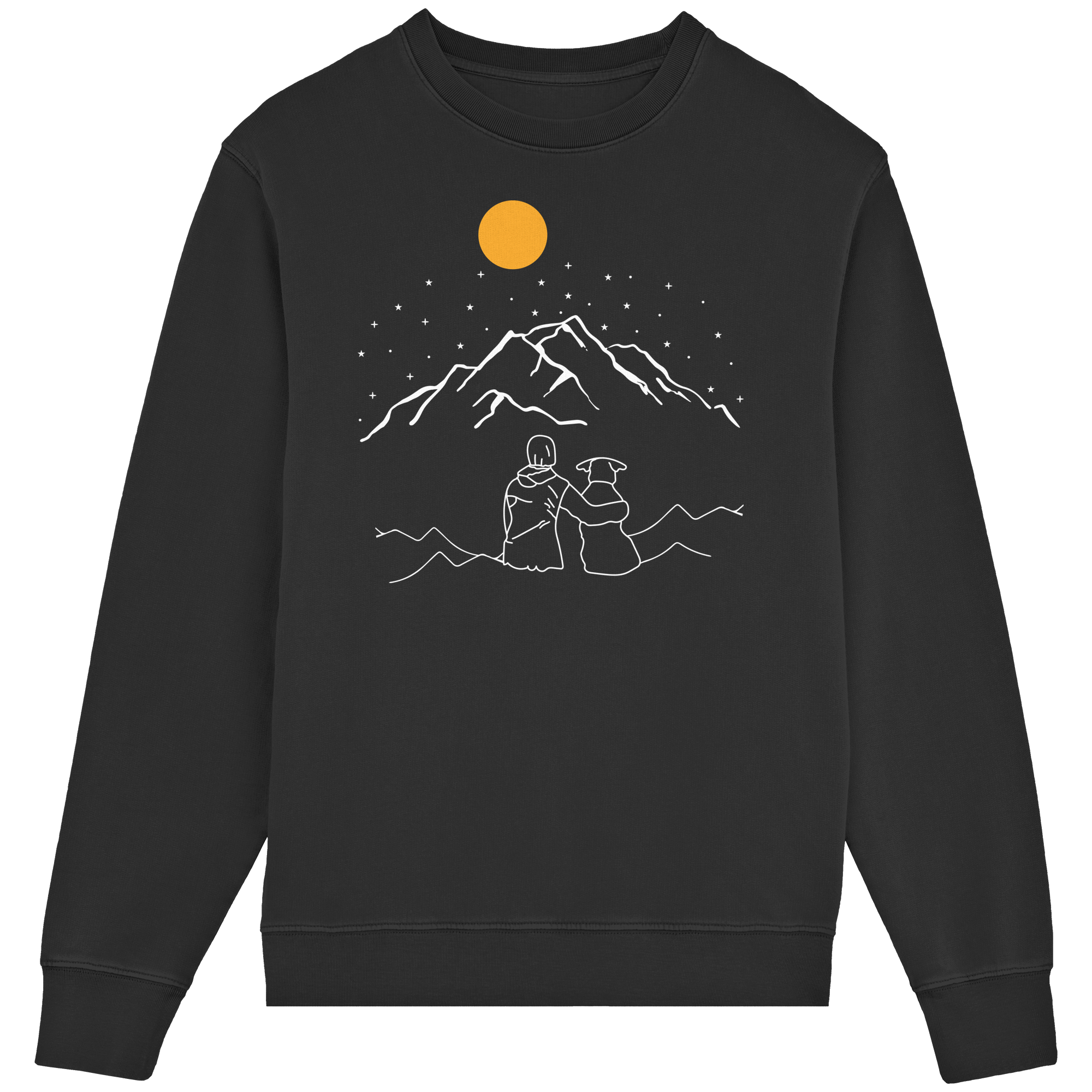 In den Bergen mit meinem Hund - Unisex-Rundhalsausschnitt aus Bio-Baumwolle