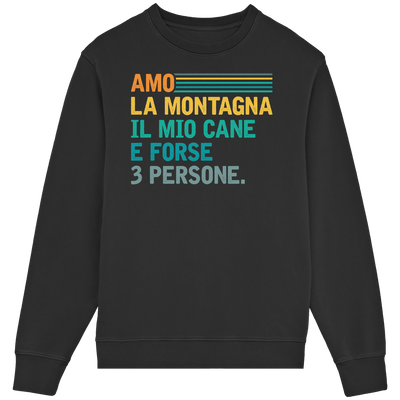 Ich liebe die Berge und meinen Hund – Unisex-Rundhalsausschnitt aus Bio-Baumwolle