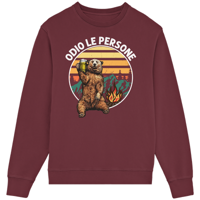 Ich hasse Menschen – Unisex-Rundhalsausschnitt aus Bio-Baumwolle