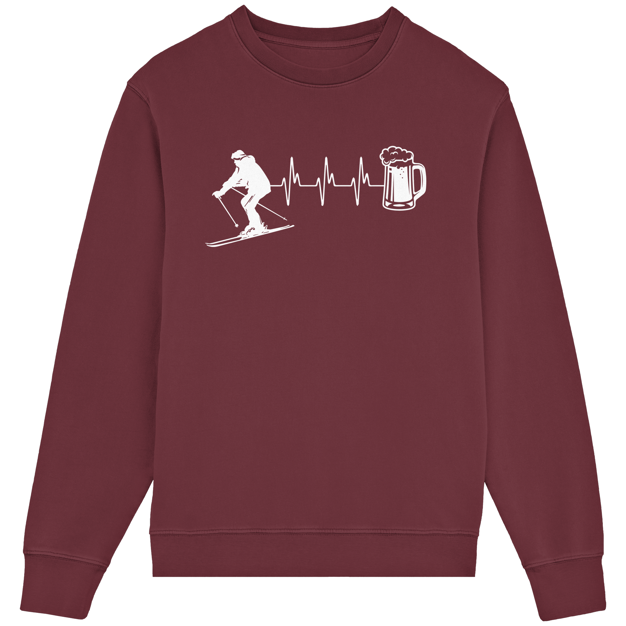 Battito sci e birra - Crewneck unisex in cottone biologico