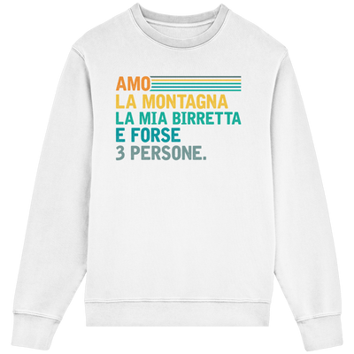 Ich liebe die Berge und mein Bier – Unisex-Rundhalsausschnitt aus Bio-Baumwolle